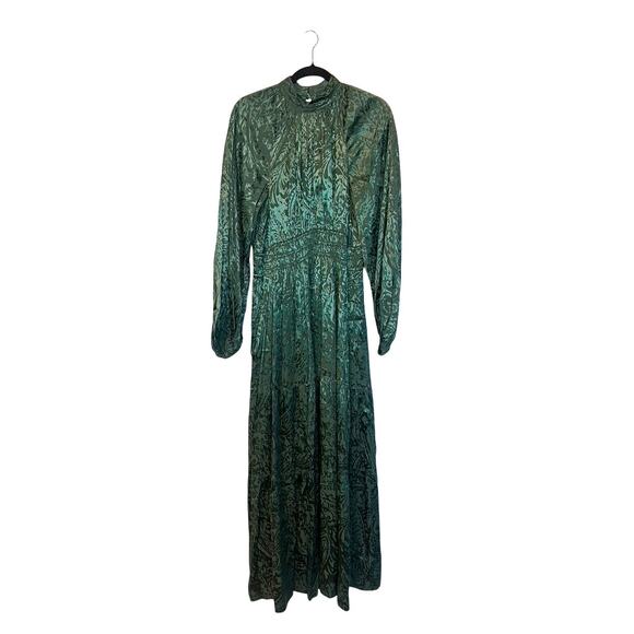 NWT Anthropologie The Somerset Maxi Dress: Mock-Neck Edition Green - Picture 4 of 6